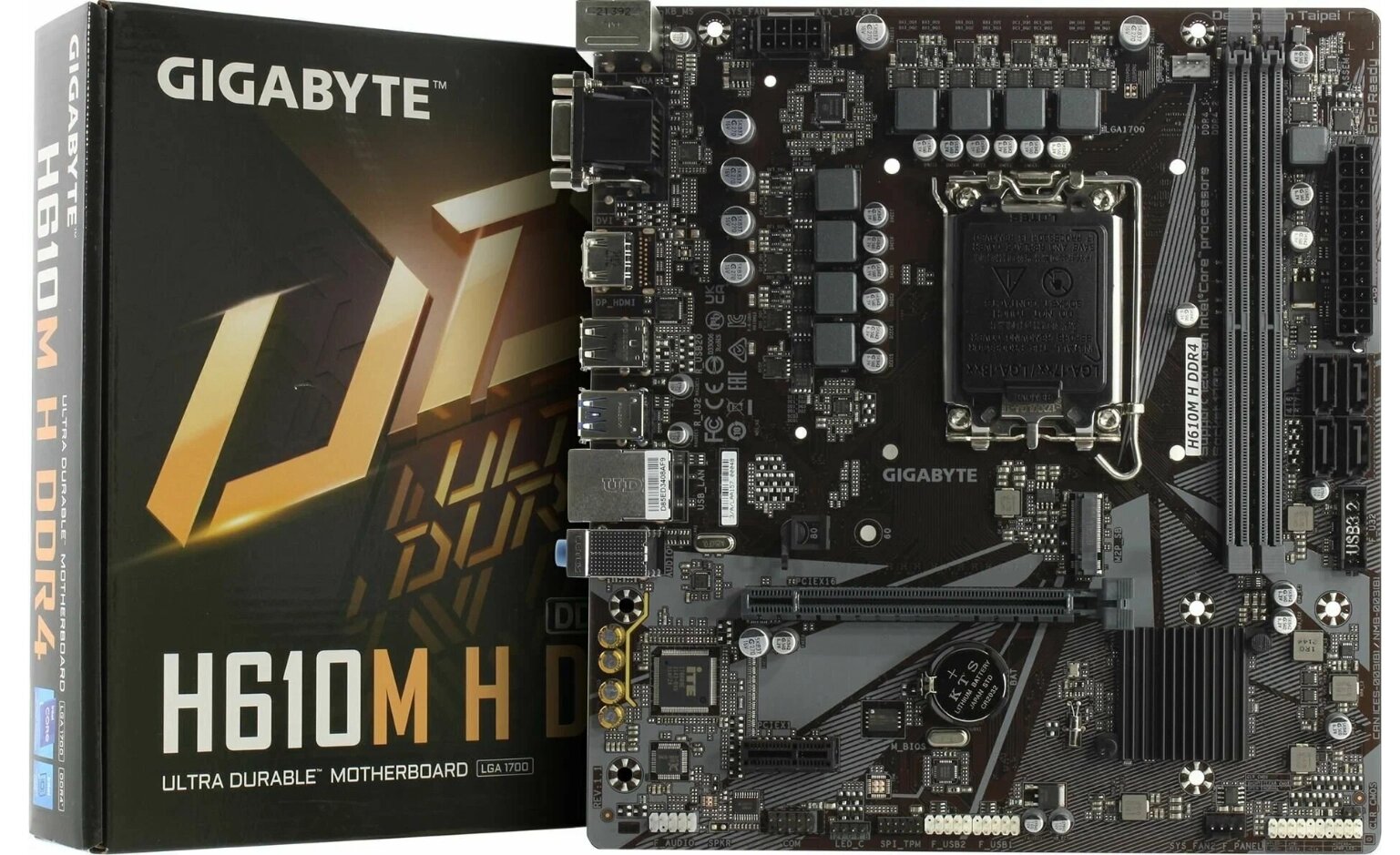 Материнская плата Gigabyte H610M H V3 DDR4 Soc-1700 Intel H610 2xDDR4 mATX — фото 1