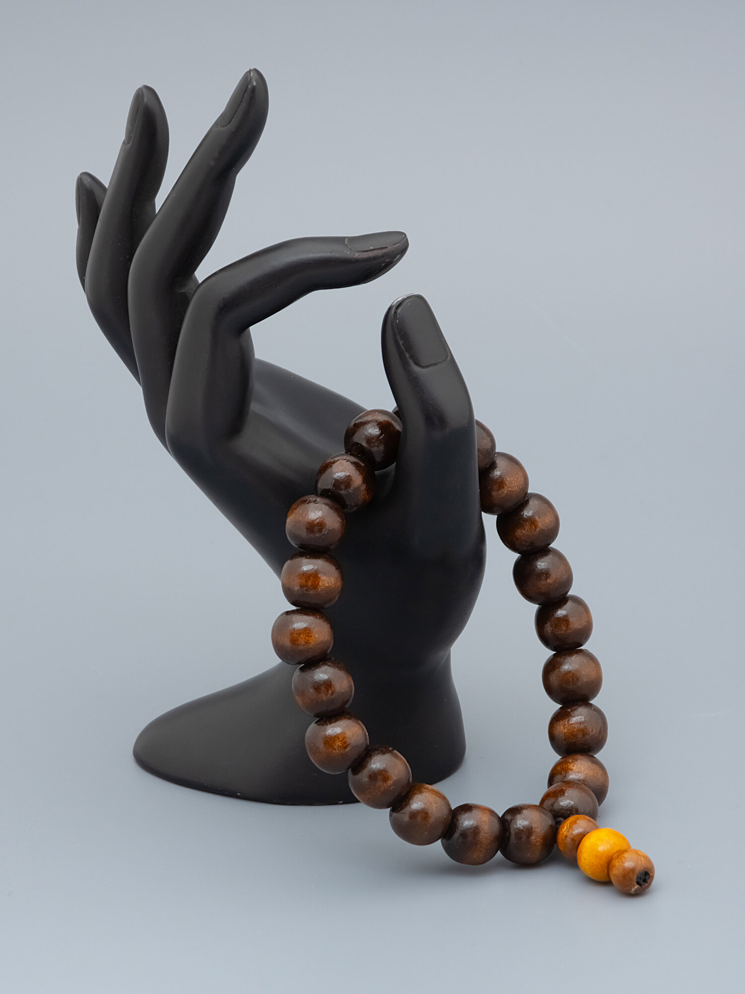 Чётки ЖемАрт, дерево, длина 23 см, желтый/коричневый — фото 1