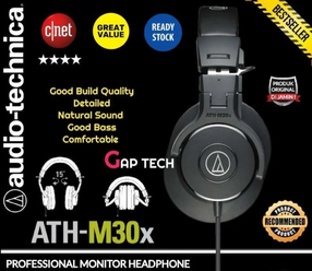 Наушники Audio-Technica ATH-M30x Black черные, ANC, jack 3.5mm/jack 6.3mm