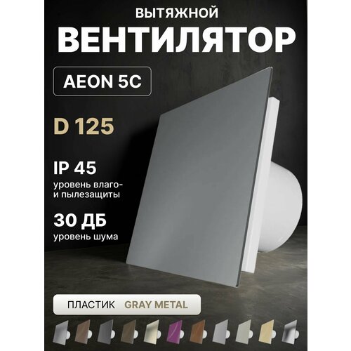Вентилятор вытяжной AEON 5C D125 Ivory с обратным клапаном панель пластик DICITI 4860₽