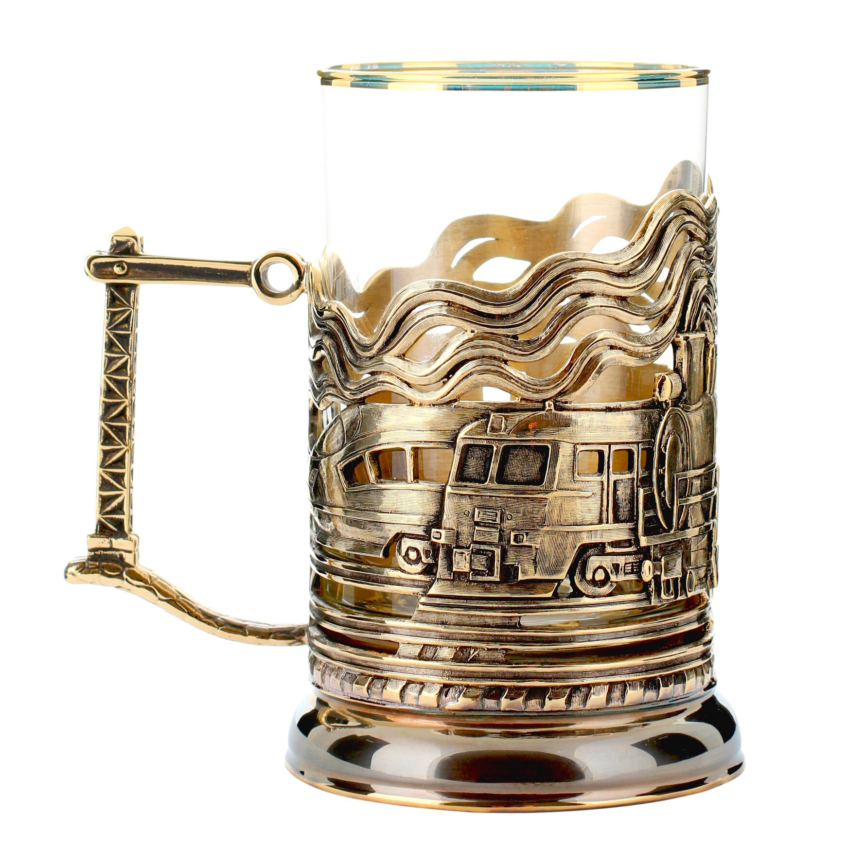 Подстаканник Паровозы, литье