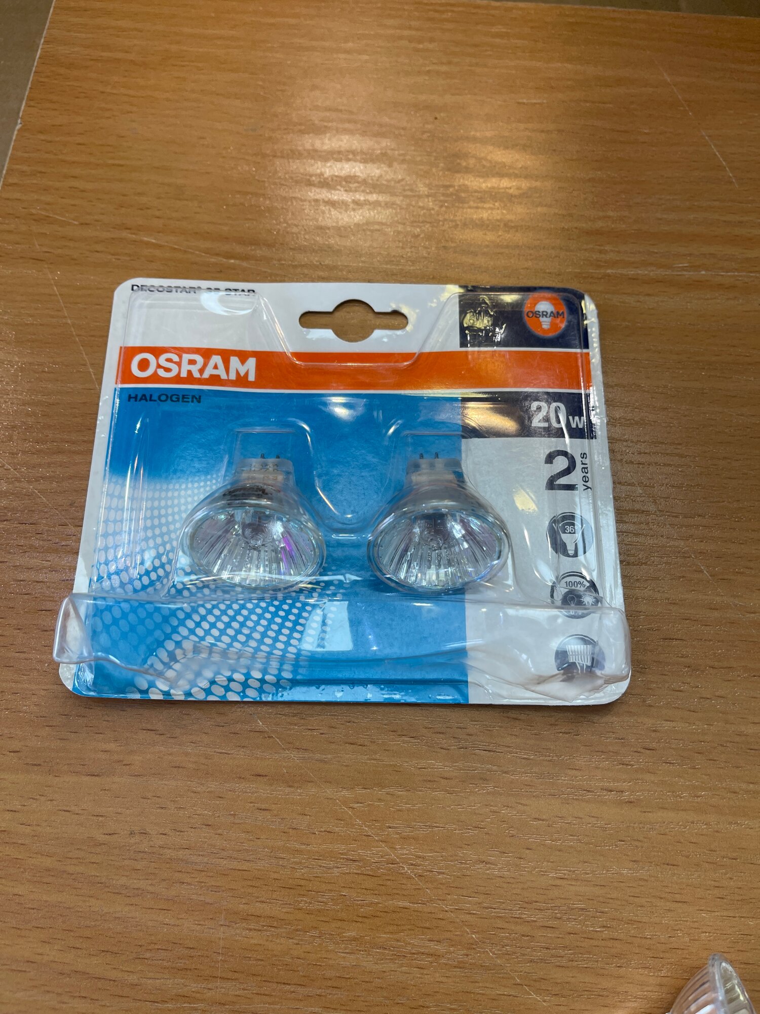 Галогенная лампа Osram Decostar MR11 GU-4 12V 20w угол рассеивания 36* Арт 44890WL  1шт