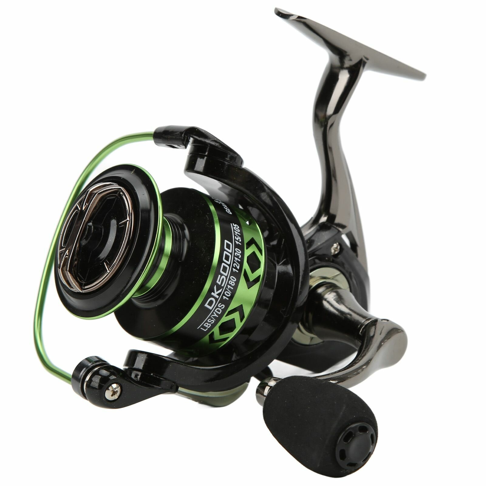 Металлическая катушка для рыбалки 5.2:1 с углом 45  прочная с подшипником