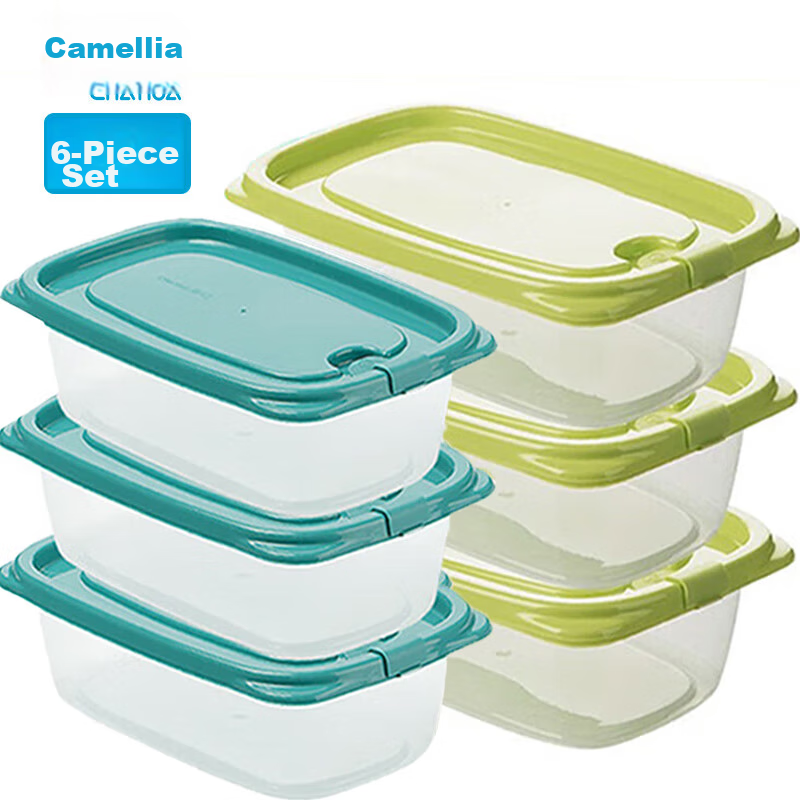 CHAHUA Refrigerator Storage Containers Travel Picnic Boxes Lunch Boxes Bento Boxes Fruit Containers Food Storage Containers 6-Piece Set