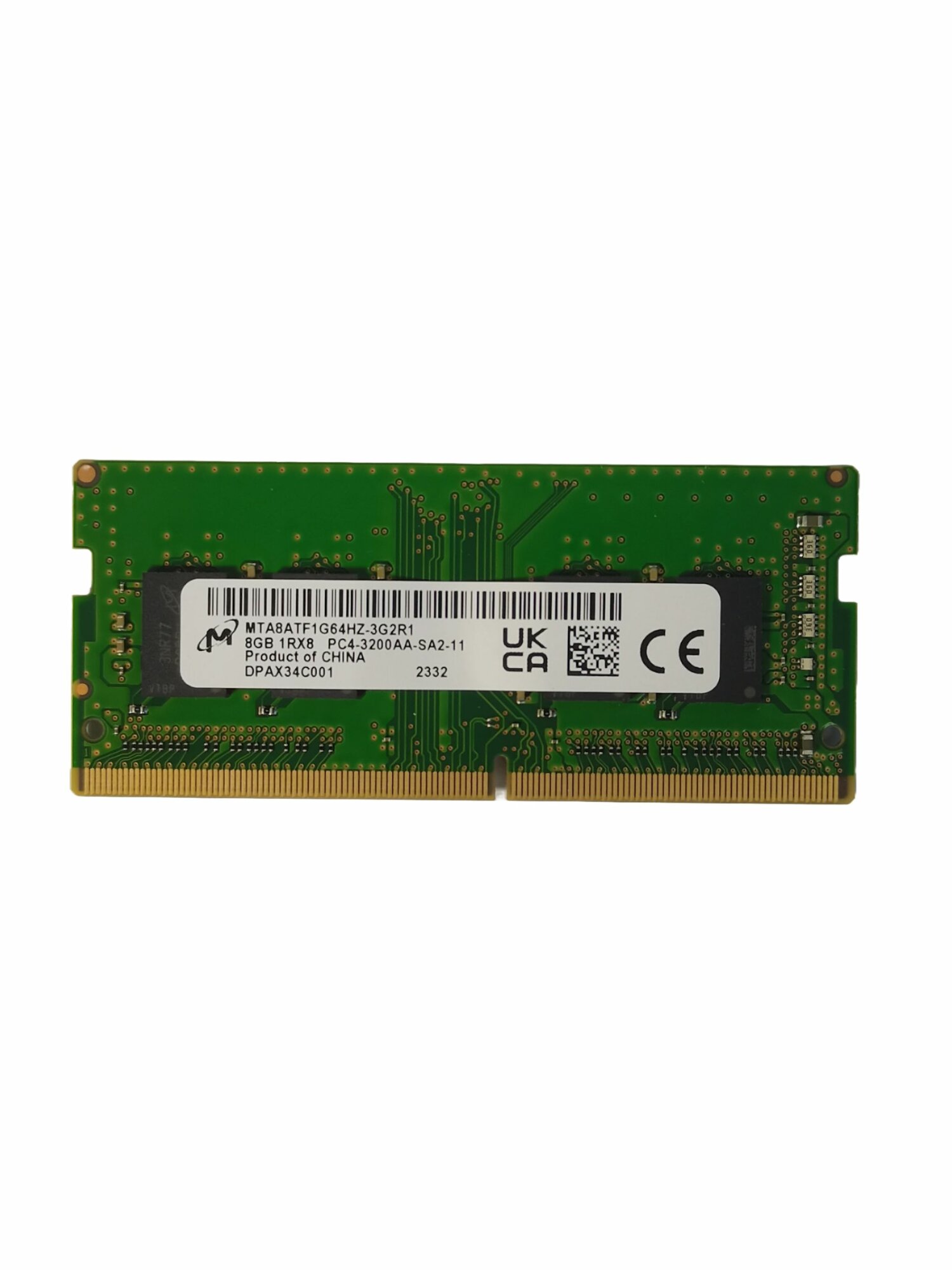 Модуль памяти Micron MTA8ATF1G64HZ-3G2R1, DDR4, 8Gb, 3200MHz, SODIMM