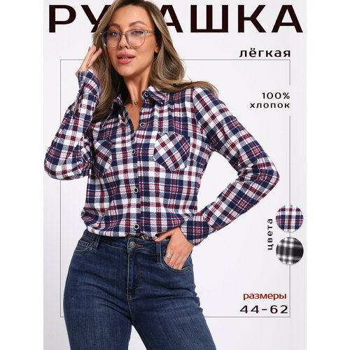 фото Рубашка надежда, размер 60, красный