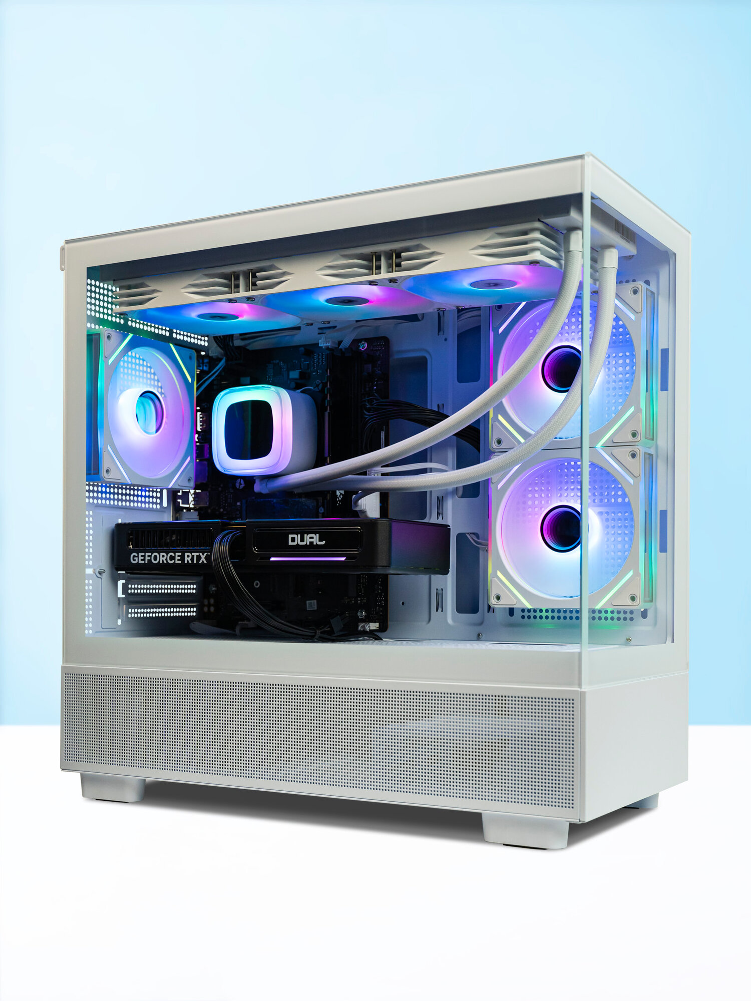 Игровой компьютер Robotcomp M-16 2.0 V2 Aqua White Intel Core i5-14400F 2.5-4.7 GHz - 10 Core / 32GB DDR5 / 960GB SSD PCI-E / GeForce RTX 5060 Ti — фото 1