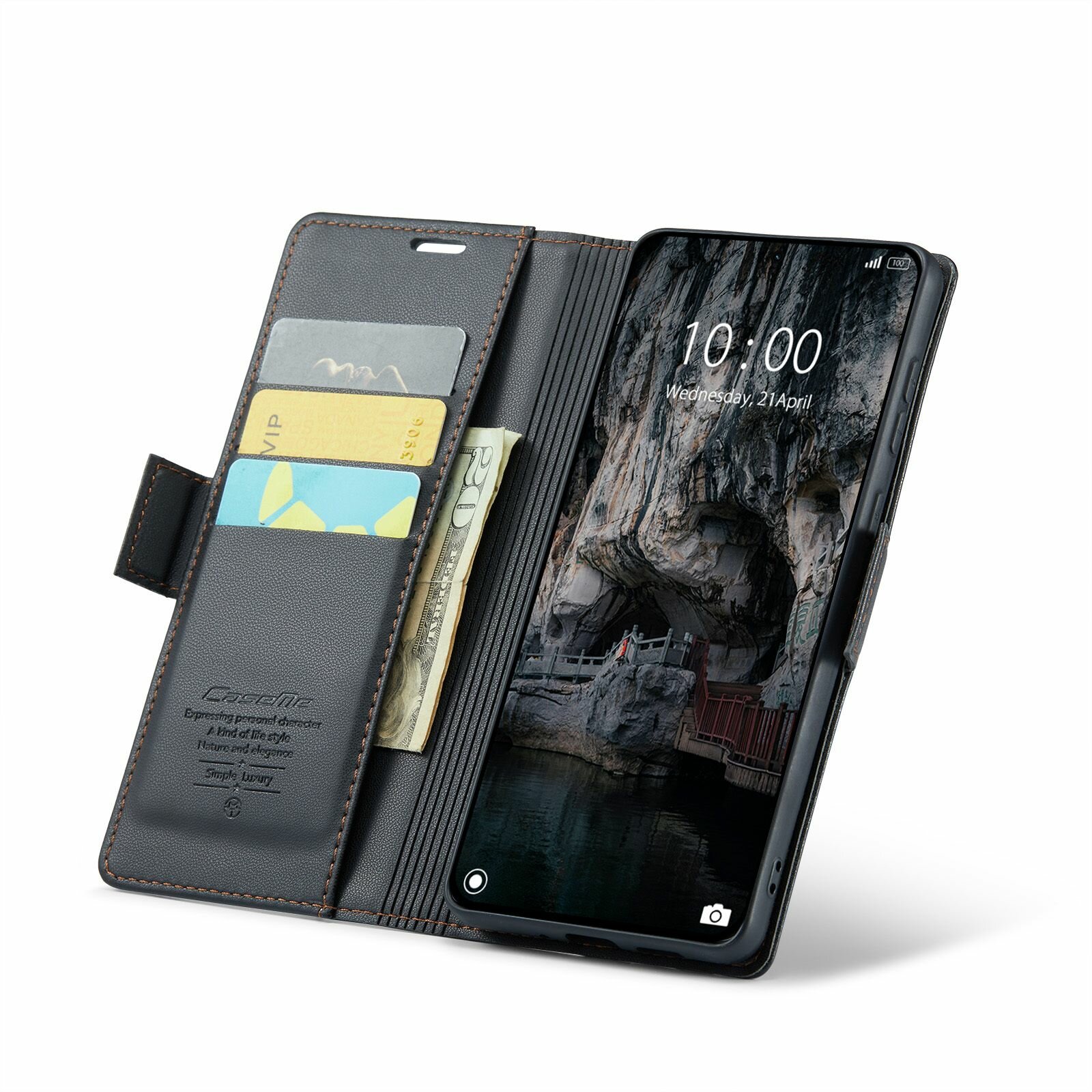 Чехол-книжка CaseMe Smooth Xiaomi 14T Pro черный