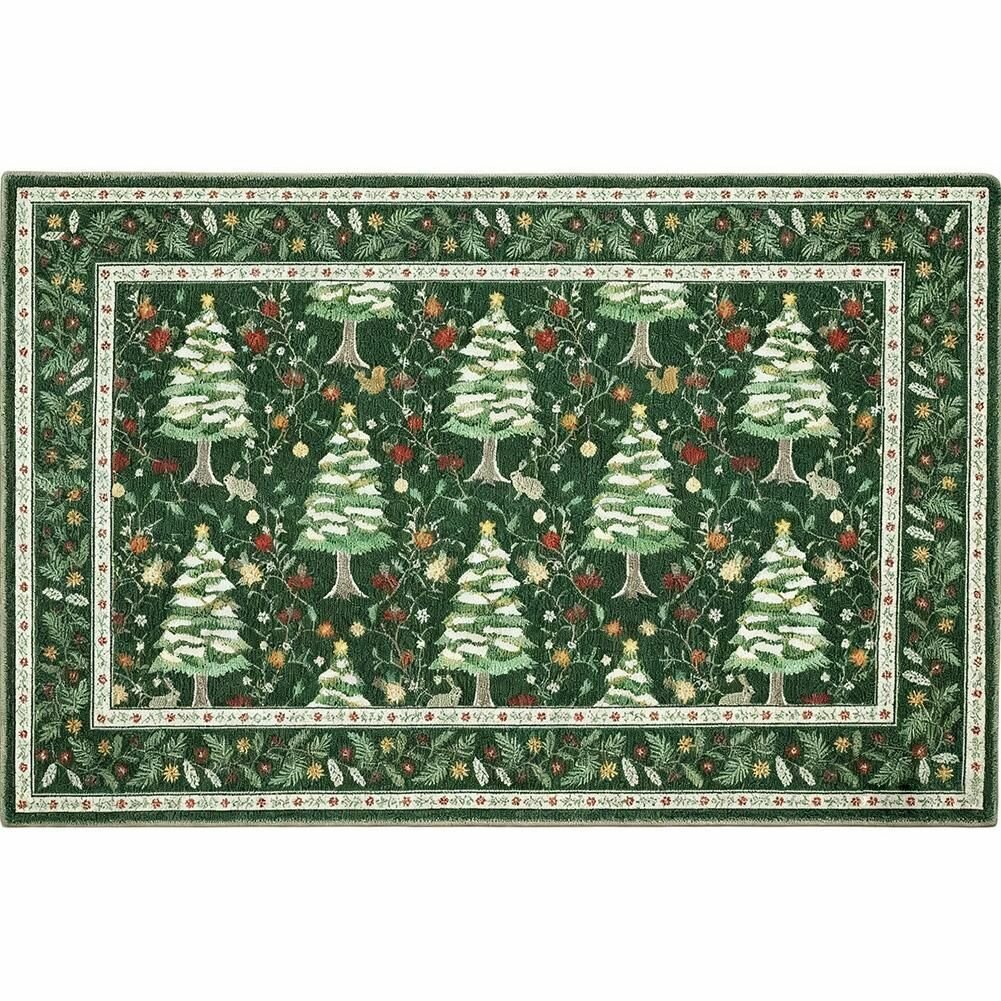 Коврик для пола с принтом рождественской елки 40*60 см 1 шт