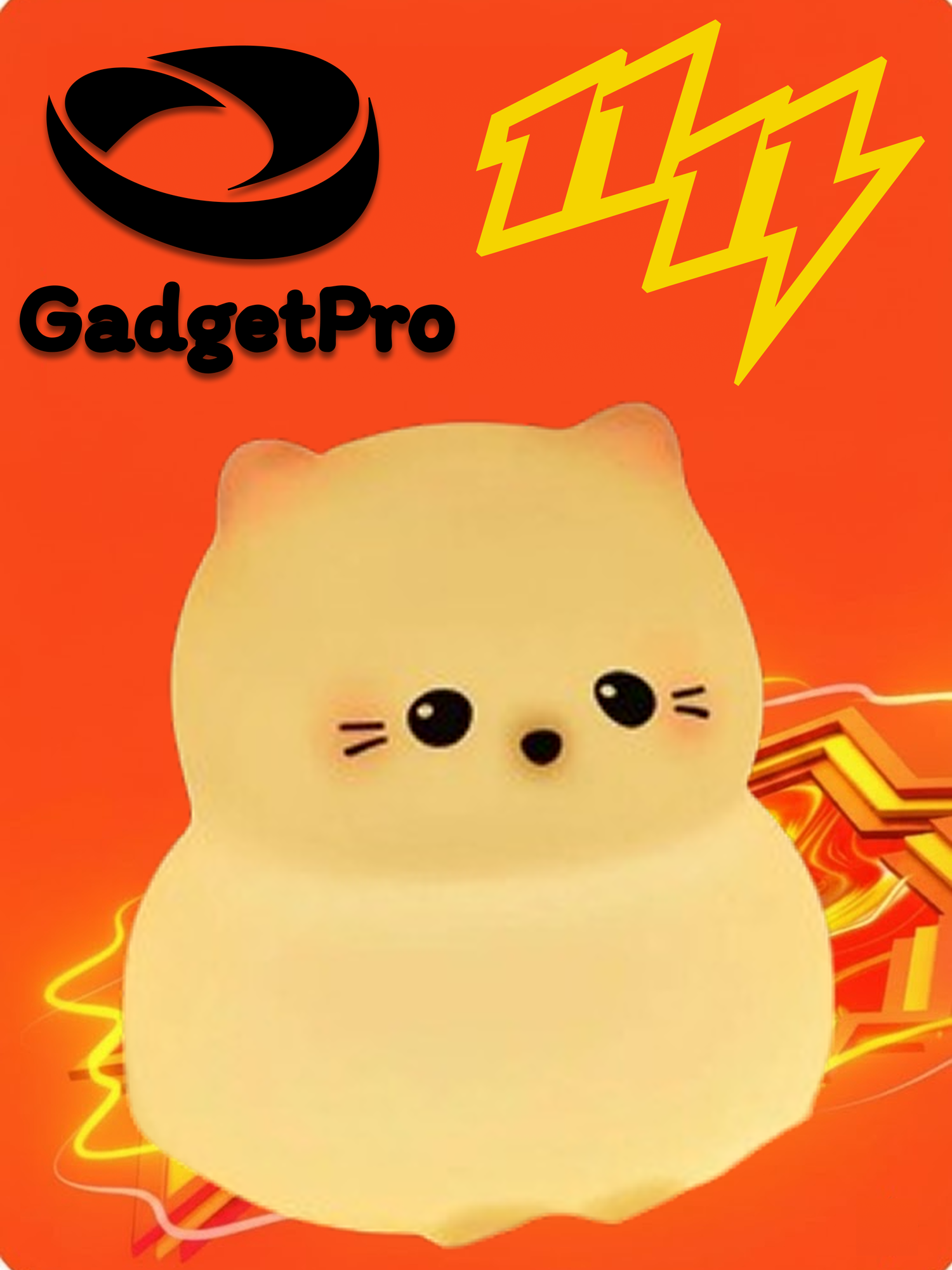 Светильник-ночник "Котёнок", силиконовый, LED, настольный, 0.3 Вт, белый, антистресс, без батареек