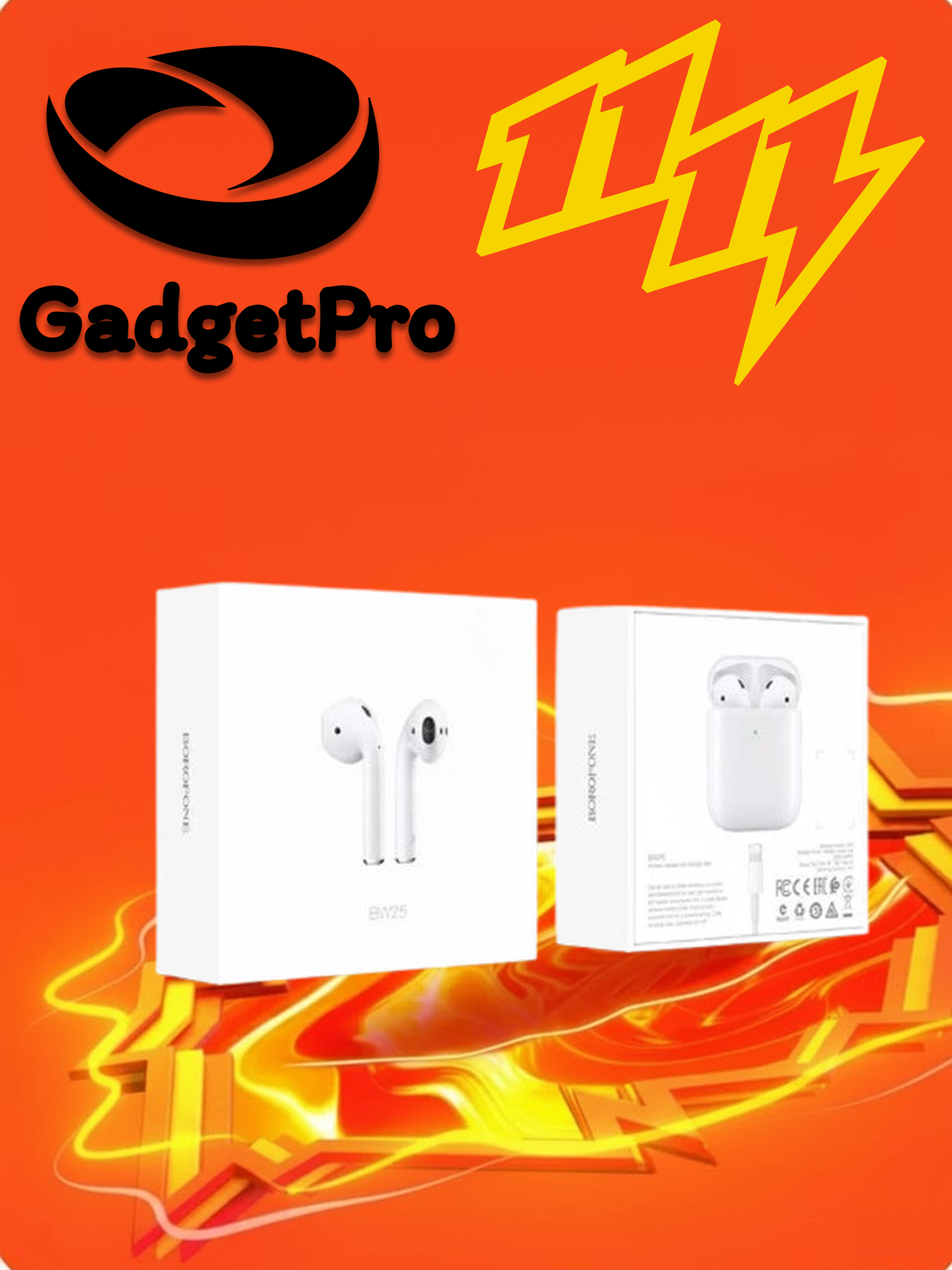 Беспроводные TWS наушники Borofone BW25 (AirPods 2:2) - современные, надёжные, с отличным звучанием.