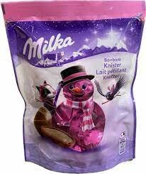 Новогодние шоколадные яйца конфеты Milka Xmas Bonbons Knister (Германия), 86 г