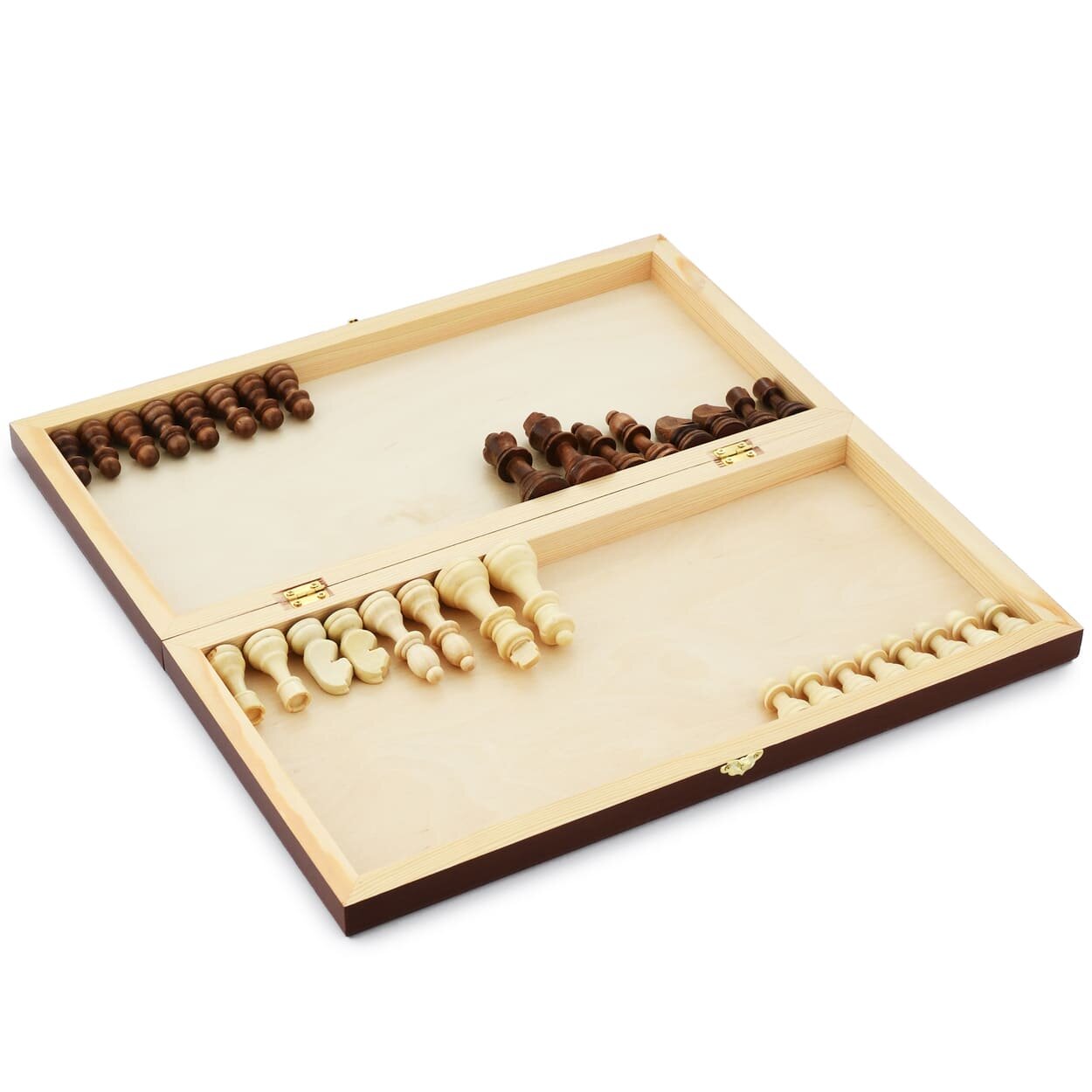 Шахматы "Галант", 50, имеют замок, складные, шелкография, цвет бордо. — фото 1