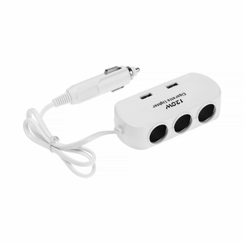 Разветвитель прикуривателя TORSO 12-24 В USB 2А провод 40 см 1085₽