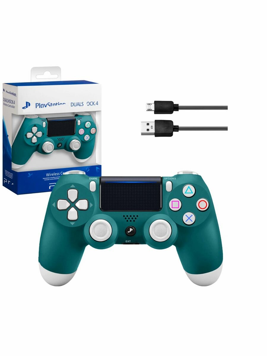Dualshock 4; Геймпад PS 4; джойстик зеленый — фото 1