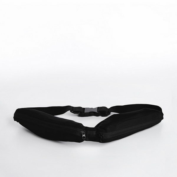 фото Поясная сумка для бега на молнии, цвет чёрный