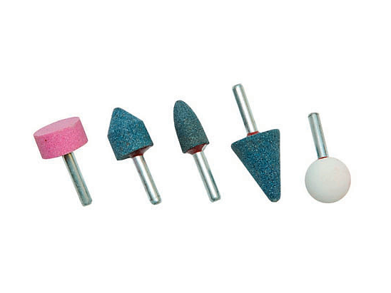 Точильные камни (шарошки абразивные) на шпильке 5 мм в наборе 5 шт MGH 27002