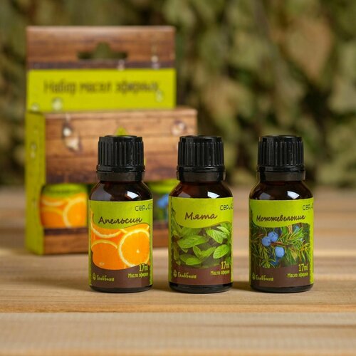 Набор эфирных масел Апельсин Мята Можжевельник 3 шт по 17 мл 804₽