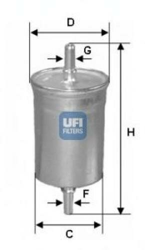 31.843.00 фильтр топливный Ufi 3184300 Chevrolet / Daewoo: 96444649 96507803 96335719 96503420. General Motors: