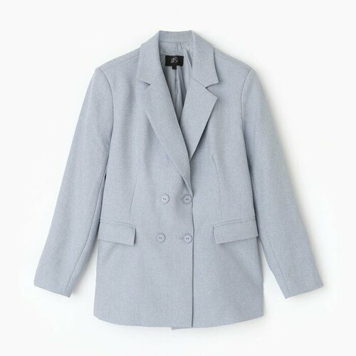 Пиджак MIST, размер 58, серый пиджак женский двубортный mist plus size р 52 бежевый