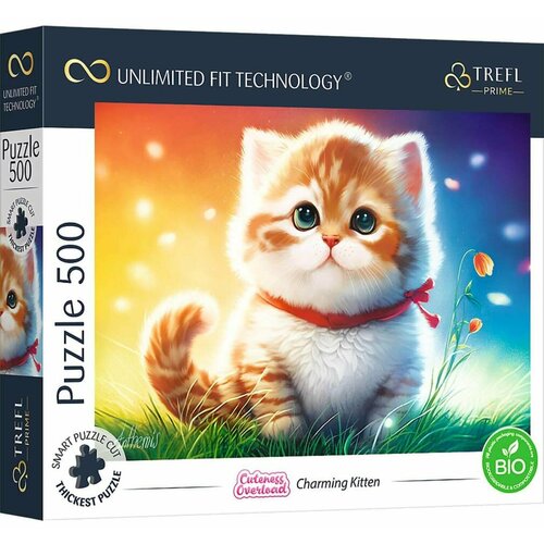 Пазл для взрослых Trefl 500 деталей: Очаровательный котенок (Trefl Prime UFT)