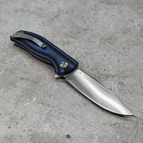 фото Нож туристический складной из стали d2, черно-синий