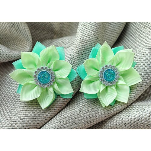 Банты нарядные цветочки ручной работы