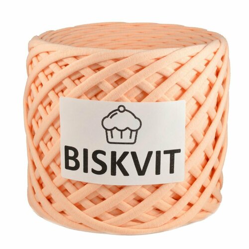 Трикотажная пряжа Biskvit (Бисквит) цвет Абрикос, 330гр. 100м. (100% хлопок), 1 моток.