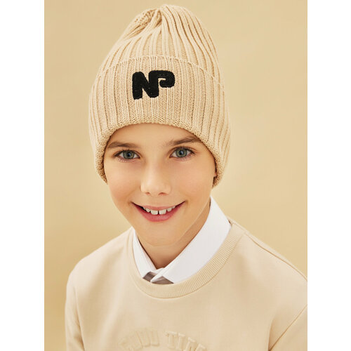 фото Шапка noble people, размер 52/54, бежевый