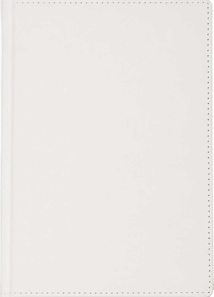 Ежедневник недатированный Attache Velvet A5+ (146x206 мм), искусственная кожа, 136 листов, белый