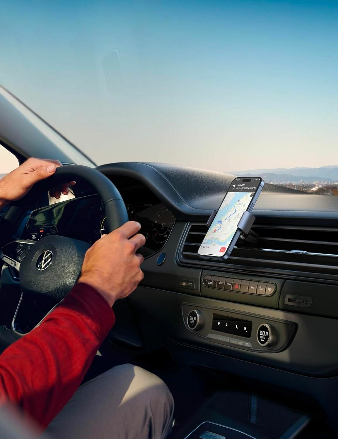 Держатель для телефона в автомобиль, серебристый SAIJI — фото 1