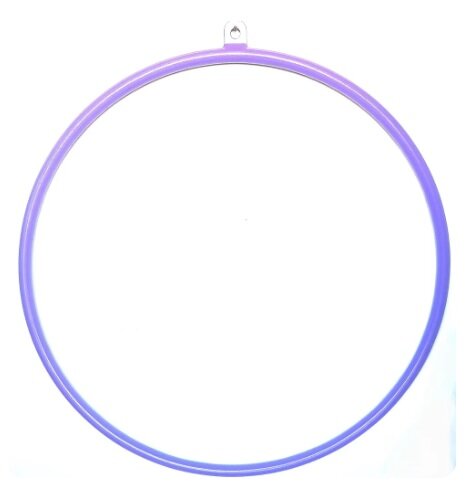 Металлическое кольцо для воздушной гимнастики, с подвесом, цвет фиолетовый, диаметр 85 см.