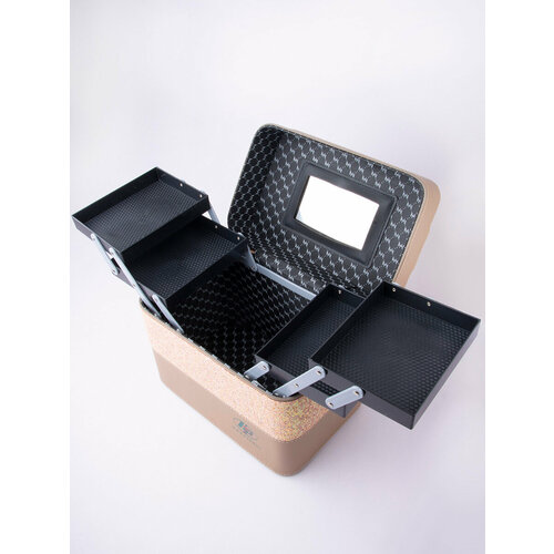 Бьюти-кейс 18х27х22.5 см, 5 шт., красный, желтый