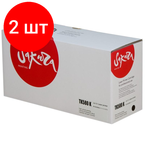 комплект 2 штук картридж лазерный sakura tk 895с гол для kyocera mita fs c8020mfp 8025mfp Комплект 2 штук, Картридж лазерный SAKURA TK-580K чер. для Kyocera Mita FS-5150DN/5250DN