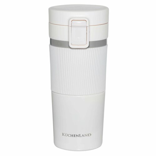 Термокружка 400 мл с зарфом стальпластик белая Voyage new 1790₽