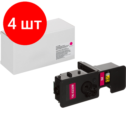 Комплект 4 штук, Тонер-картридж Retech TK-5230M пур. для Kyocera M5521cdn/M5521cdw/P5021cdn картридж print rite tfkadhmprj tk 5230m пурпурный pr tk 5230m