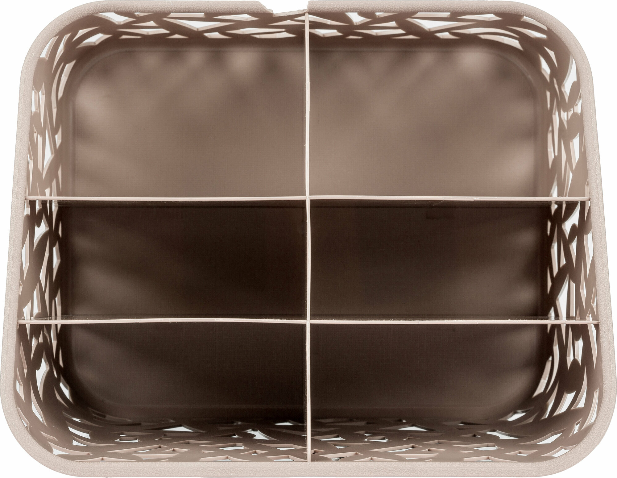 Подставка органайзер для канцелярских принадлежностей Deli, коричневая, 195x160x146, 6 отделений