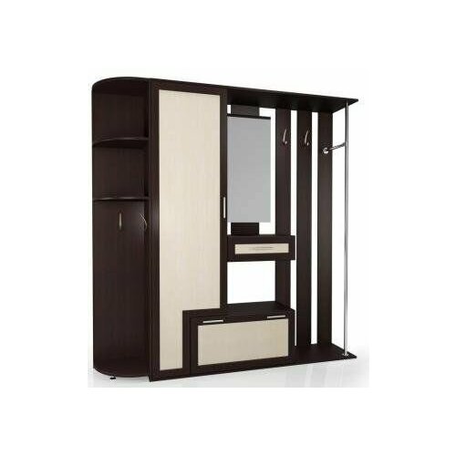 Прихожая Мебелайн «Мебелайн – 11» Корпус венге/вставка дуб молочный