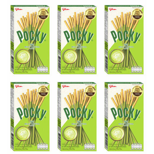 Glico Печенье Pocky с зеленым чаем, 33-39 г, 6 уп