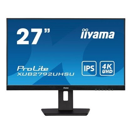 Монитор LCD IIYAMA 27" XUB2792UHSU-B5 {IPS 3840x2160 75Hz 4ms 178/178 350cd 1000:1 10bit(8bit+FRC) DVI HDMI2.0 DisplayPort1.2 2xUSB3.0 2x2W Pivot VESA}