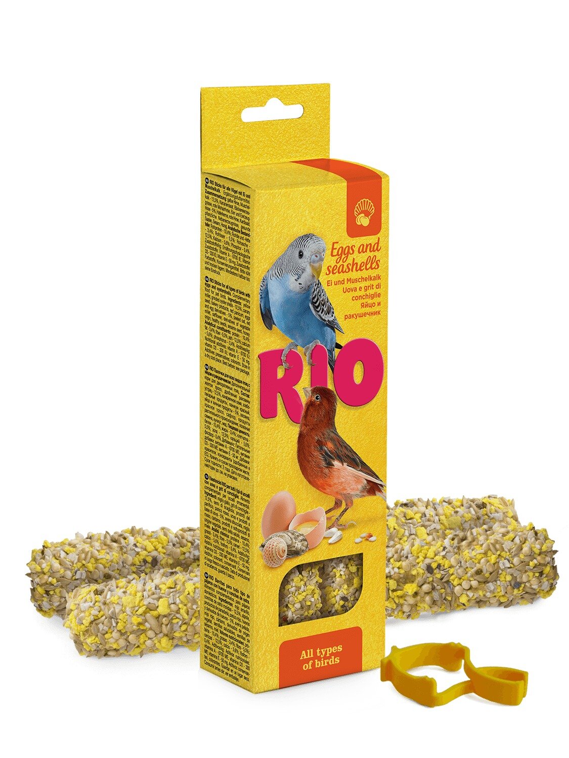 RIO Палочки для всех видов птиц с Яйцом и ракушечником 2шт*40г