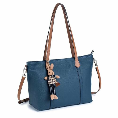 фото Сумка шоппер bgt-8877r-04, фактура зернистая, синий