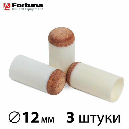 фото Колпачок для кия push-on-tips 12мм, 3 шт. fortuna billiard equipment