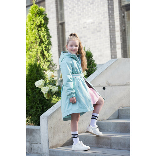 фото Куртка orso bianco, размер 122, голубой, бирюзовый