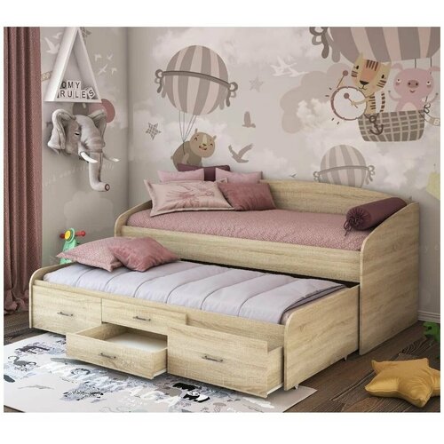 Кровать детская выдвижная Легенда 5 Дуб сонома 18690₽