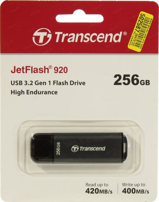 Флешка USB TRANSCEND Jetflash 920 256ГБ, USB3.1, темно-серый [ts256gjf920] - фото №8