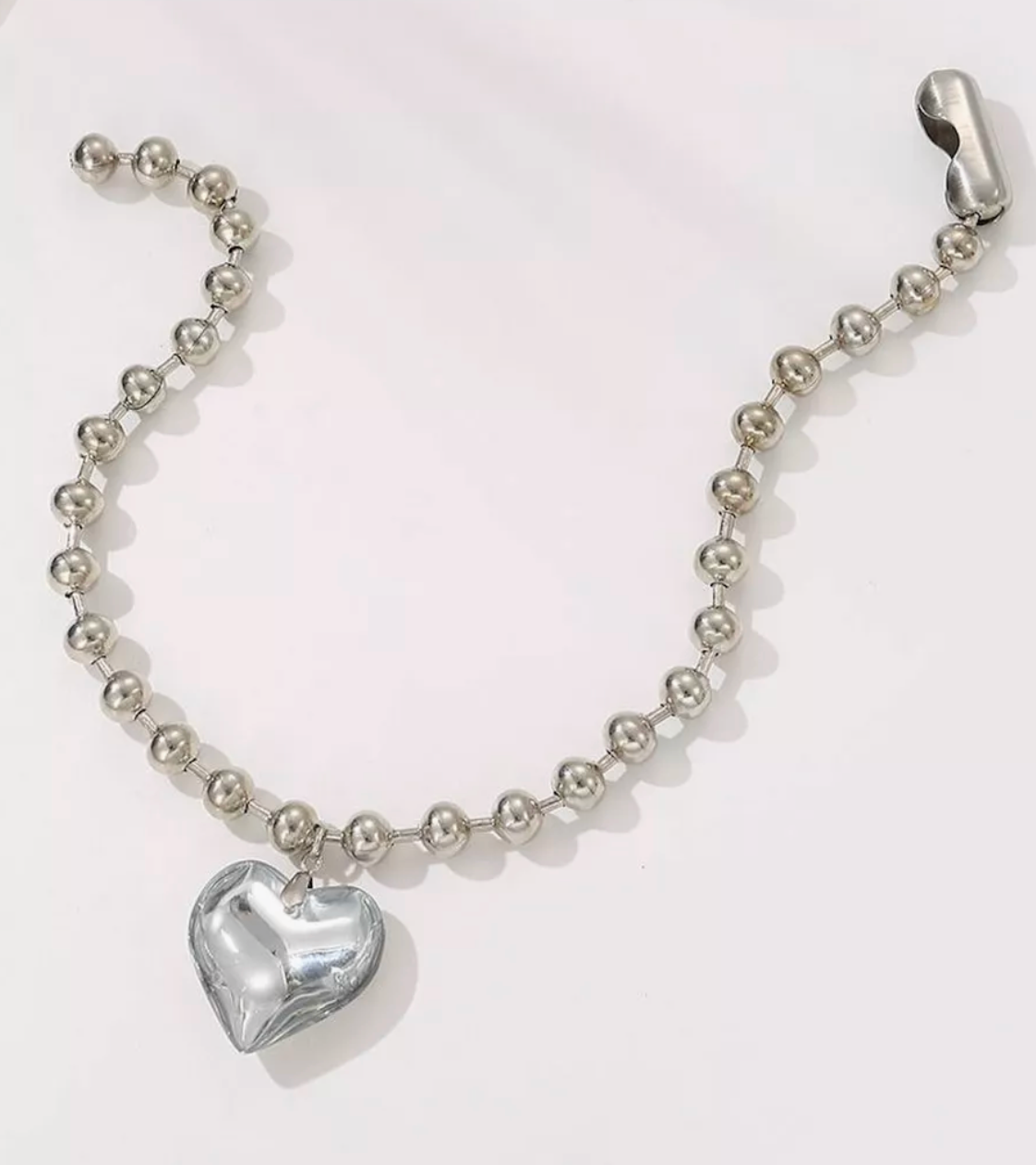 Чокер, длина 42 см, серебристый — фото 1