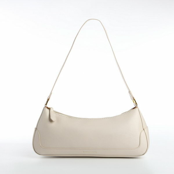 фото Сумка женская багет на молнии, цвет белый