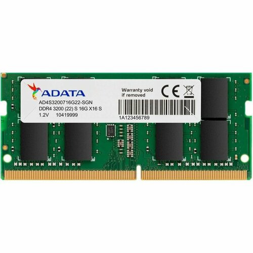 Память оперативная DDR4 A-Data 16Gb 3200MHz AD4S320016G22-RGN 381000₽