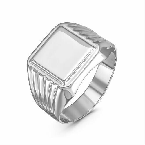 кольцо sokolov серебро 925 проба размер 19 белый Печатка Яхонт, серебро, 925 проба, размер 19